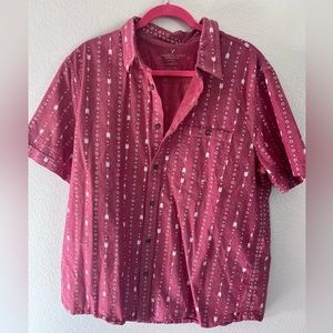 American Eagle short sleeve button down shirt